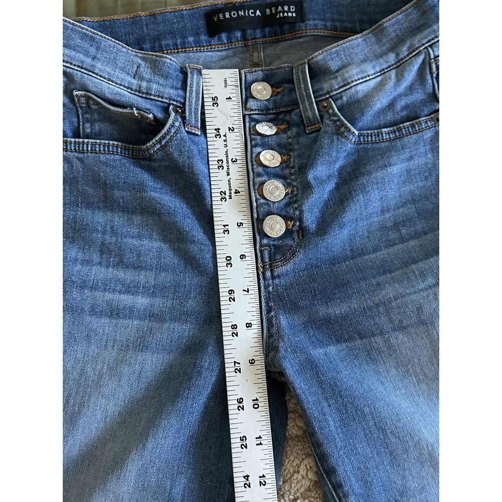 Veronica Beard Carolyn Baby Boot Mid Rise Jeans Womens Size 26/2 Button Fly - Picture 6 of 8
